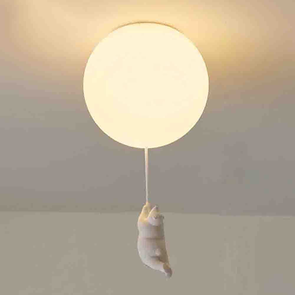 Nordico Salotto Studio Luci A Palloncino Stanza Dei Bambini Plafoniera E27 Orso Lampada Da Soffitto Cameretta Lampade Ragazzo Ragazza Illuminazione Interna Lampadina G9 Lampadario Ø25CM,E