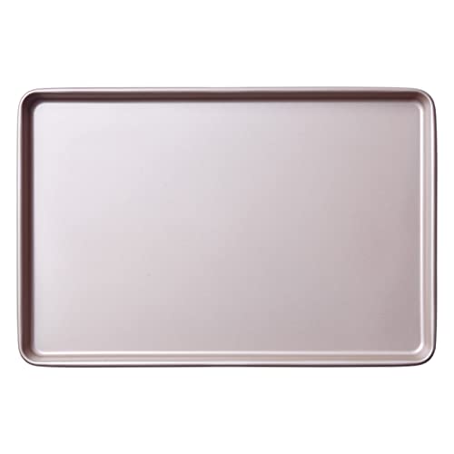 17 Inch Cookie Baking Sheet Pan Jelly Roll Pan, Nonstick Cookie Sheet For Baking, Baking Sheets For Nonstick Oven Pan, Thicker Carbon Steel Oven Baking Tray For Roasting Meat Bread Jelly Roll(Gold) #TOP30