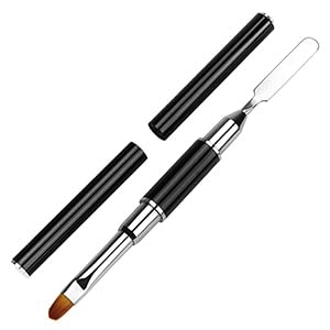 INOG Dual-Ended Poly Gel Brush & Picker, 2 IN 1 Design Nail Brush and Spatula, Stainless Steel Gel Nail Brush Tool for Acrylic Nails Extension Gel-picture-21
