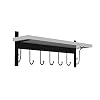 HJW Praktische opbergrek Rustieke Hangende Entryway Plank met haken, Home Display Opbergplank voor Kleding Hoed Boeken 1Huiyang-01020,40 Cm