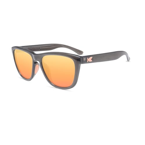 Knockaround Premiums Sport - Polarized Running Sunglasses for Women & Men - Impact Resistant Lenses & Full UV400 Protection, Jelly Grey/Peach