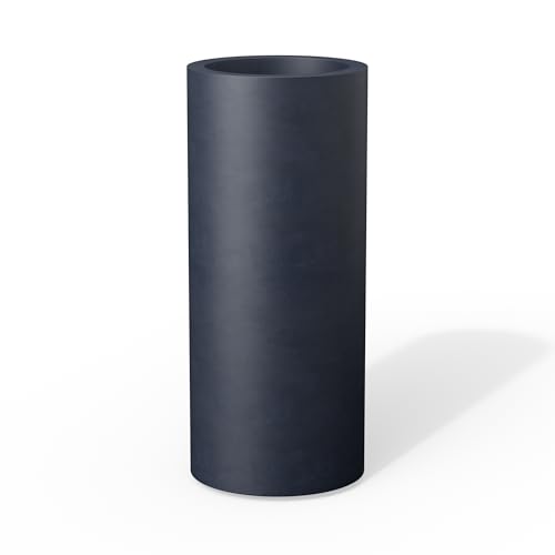 Kante 18.9 Inch Tall Cylindrical Planter, Large Round Plant Pots with Drainage Hole, Made with Concrete, Suitable for Indoor Outdoor Plants, Home Decor, Charcoal by Kante - Used condition - US$47.19