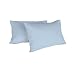Italian Bed Linen Max Color Coppia di Federe Tinta Unita, 100% Cotone, Azzurro, 52 x 82 cm