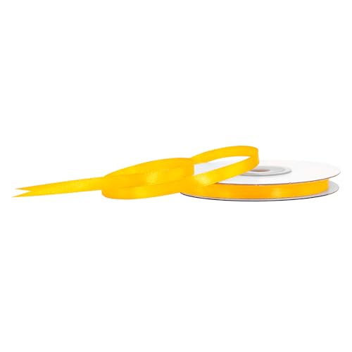 Creativery Rouleau de ruban en satin 6 mm 25 m Jaune 645