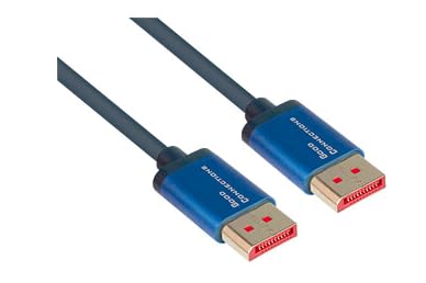 DisplayPort 1.4 SmartFLEX Kabel, 8K UHD-2/4K UHD, Aluminium housing, CU, Dunkelblue, 5 m, Brand
