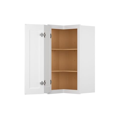 Image of Furinno Shaker Wall Easy Reach Kitchen Cabinet, Ready to Assemble, 12 D x 24 W x 36 H, White