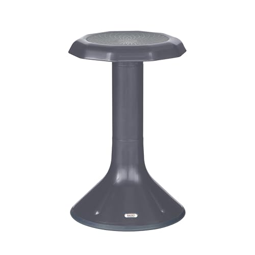 Image of Back2School Express Wobble Sensory Stool - 20in Active Seating Balance Chair for Kids, Flexible Seating for School, Homeschool, Grey