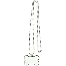 4 Blank Dog TAG Stainless Steel Bone Shaped Sublimation Blanks DYE Heat Transfer Military