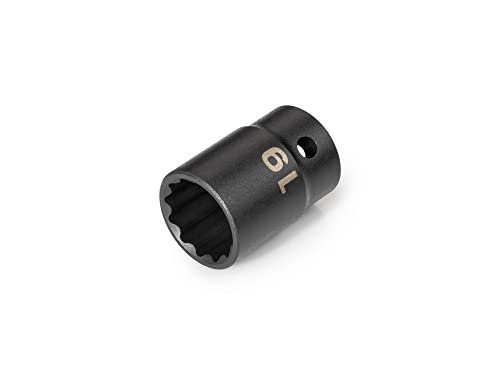 Image of TEKTON 1 /2 Inch Drive x 19 mm Shallow 12-Point Impact Socket | SID22319
