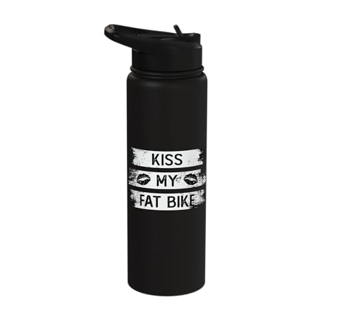 Kiss My Fat Bike Design Fat Tires Biker Tire MTB Fat Bike Stainless Steel Insulated Water Bottle