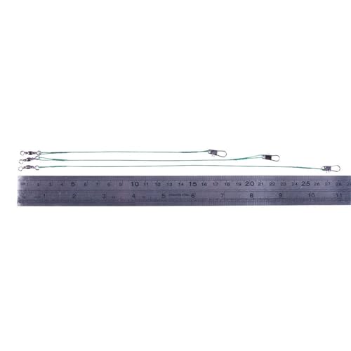 50 piezas línea líder para pesca acero inoxidable 25 cm miniatura 7