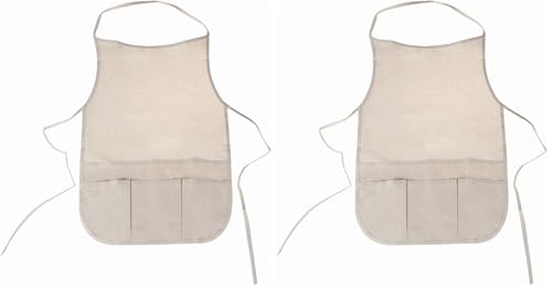 Stylex 46718 - Delantal para niños (35 x 50 cm, 6 bolsillos, 100% algodón, lavable a máquina a 30 °C)