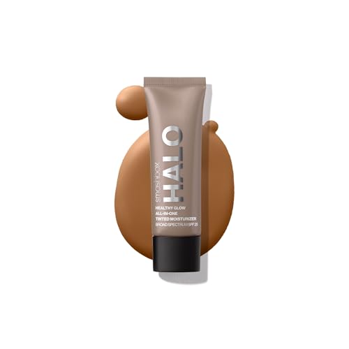Smashbox Halo Healthy Glow Tinted Moisturizer with SPF 25 | 24-Hour Hydrating Skin Tint with Buildable Coverage and Dewy Finish | Hyaluronic Acid &amp; Niacinamide for Face