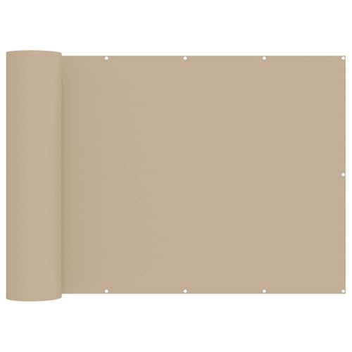 Brise-vue pour balcon en tissu beige pour aménager un jardin cosy