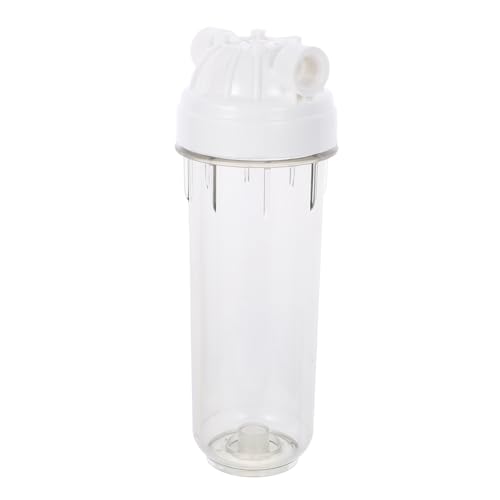 HOMSFOU Carcasa de filtro de agua para toda la casa con sello de grado alimenticio, botella de filtro de sedimentos transparente para sistema de filtración de agua del hogar, fácil de instalar y