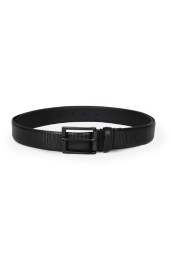 Image of Louis Philippe Men's 100% Embossed Italian Leather Zinc Alloy Buckle Formal Profile Belt