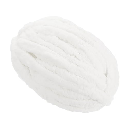 Fil chenille épais blanc naturel doux et moelleux pour pull
