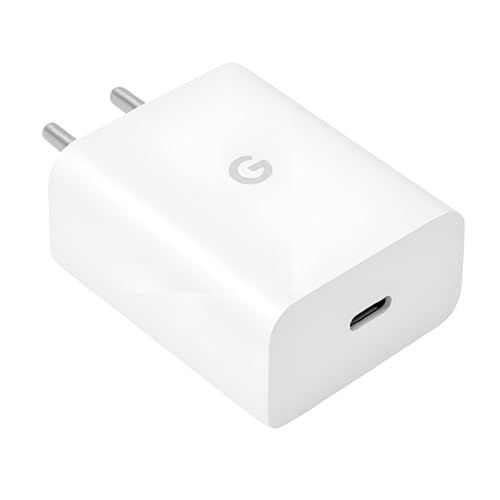 Image of Google 30W Original Type C Rapidly Charging Adapter for Google Pixel 10 /10 Pro /10 Pro XL /9a /9 Pro XL /8 /8 Pro /8a /7 /7 Pro /7A /6 /Tablet /Buds and Other USB C Mobile Device, 30 Watt Fast Charger, White