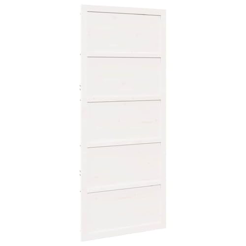 vidaXL Bauernhaustür Weiß 100 x 208cm Massivholz Kiefer Strapazierfähig Innenmontage erforderlich Glatte Oberfläche Zeitgenössisch Holz Wohn- und Schlafzimmer Wohnlich Stilvoller Eingang