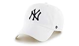 MLB New York Yankees Men's '47 Brand Clean Up Cap, White, One-Size