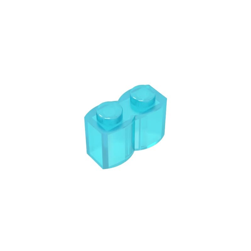 Gobricks 30136 Basic Bricks Brick Special 1x2 Palisade [aka Log] 50 Pieces GDS-749 Compatible with Lego Building Blocks Color:Trans Light Blue — image 1