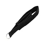 kowaku Pilates Strap,Double Loop Strap Lightweight Improve Flexibility Portable Fitness Strap Pilates Equipment for Arms Legs, with Silver Rings