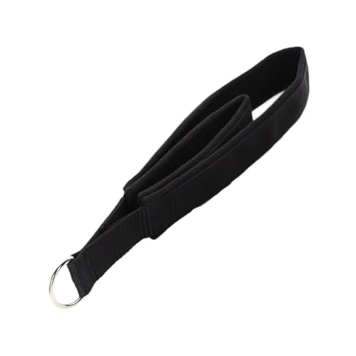 kowaku Pilates Strap,Double Loop Strap Lightweight Improve Flexibility Portable Fitness Strap Pilates Equipment for Arms Legs, with Silver Rings