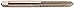 YG-1 I9 Series Vanadium Alloy HSS Spiral Pointed Tap, Steam Oxide, Round Shank with Square End, Plug Chamfer, 2-56 Thread Size, H2 Tolerance