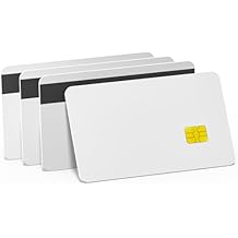 10pcs SLE4442 Chip Cards with 2 Track Hi-Co Magnetic Stripe PVC Blank Card CR80 SLE4442 Blank Chip for Hotel Key Card/Access Control System