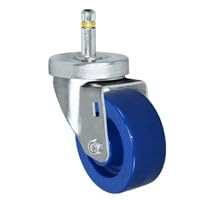 3" X 1-1/4" Swivel Caster - Solid Polyurethane Wheel - 7/16" Grip Ring Stem Caster - 300 LBS Load Capacity