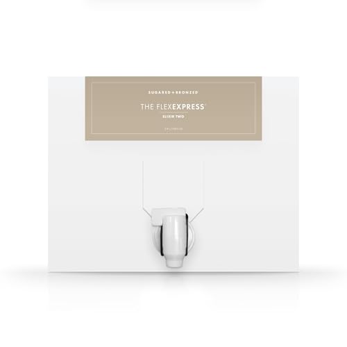 SUGARED + BRONZED Airbrush Tanning Solution, FlexExpress Self Tanner for Sunless Spray Tan, Hydrating Botanical Formula, Suitable for All Skin Types, Vegan, Cruelty Free, 1 Gallon, Elixir 2