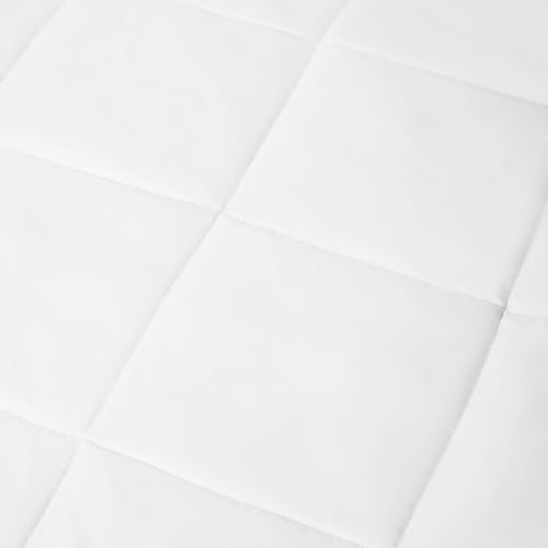 Amazon Basics Bettdecke Ganzjahr 300 GSM - Hypoallergene Steppdecke mit Daunenalternative Füllung, 200 x 200 cm, Weiß – Ansicht 4
