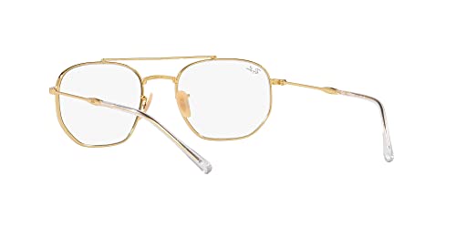 Image of Ray-Ban Unisex Sunglasses Gold Frame, Brown Lenses, 54MM