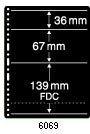  PRINZ stock pages 6069 Prinz-System 3 pockets 36, 67 und 139 mm height (FDC)