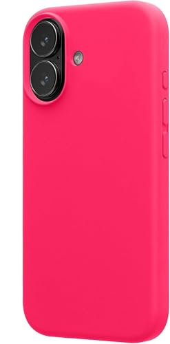 Captor Cover iPhone 17 Custodia Colorata in Silicone Liquido, Antiurto, Flessibile, Bordo Rialzato per Schermo e Protezione Fotocamera, Morbida Con Microfibra Interna per iPhone 17 Cover (Fucsia)