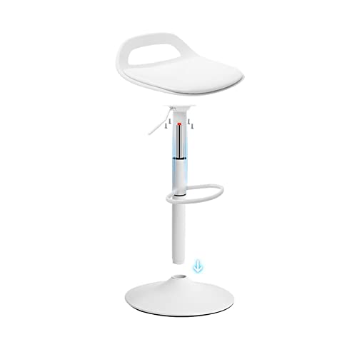 Tabourets de bar réglables de 58 à 78 cm pour comptoir moderne blanc