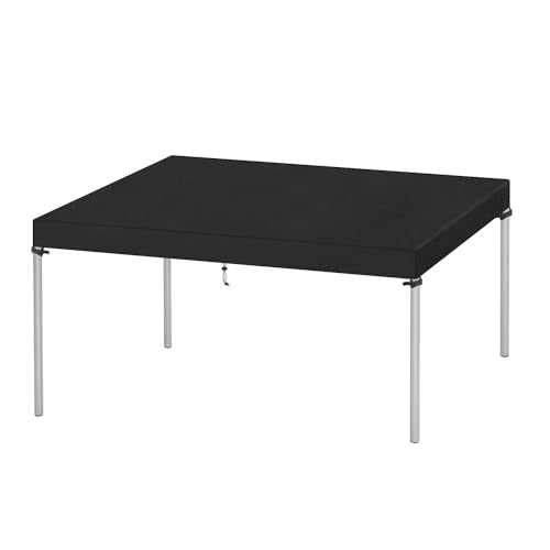 VANSHEIM Abdeckung Tischplatte Abdeckung Gartentisch Abdeckhaube Gartentisch Abdeckhaube für Tisch Wasserdicht Abdeckplane Gartentisch Winddicht UV-Beständiges 420D Oxford Gewebe 150x100x15cm
