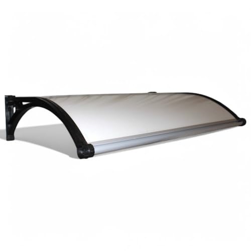 Briconess.com Pensilina tettoia Bianca con Illuminazione LED e Pannello Solare per autoricarica Torradora - 100x120 cm Alveolare