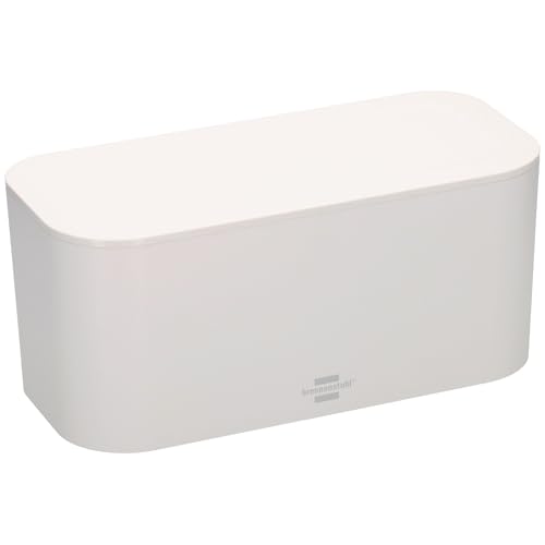 Brennenstuhl Caja de Cables para regletas de enchufes (Caja de plástico Especial ABS, Dimensiones Interiores: 296x129x134mm, Ideal para el hogar, la Oficina y Las Zonas de recepción) Blanco