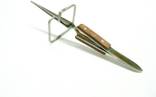 Fiber Grip Tweezers Cross Lock Self Closing W Stand Third Hand Jewelry Soldering by JTS