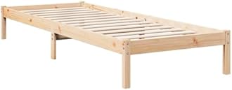 vidaXL Extra Long Bed Frame - Solid Pine Wood - 225.5x85.5x31 cm - Fits 80x220 cm Mattress - Bedroom Single Bed - Slats Included - Assembly Required
