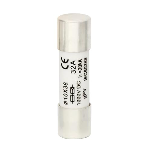 Fusible PV 20A 10x38mm pour protection de circuit DC 1000V