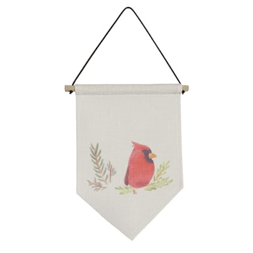 Drapeau en toile haut de gamme motif oiseau rouge art déco suspension murale