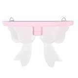 BESPORTBLE Estante de Madera Pequeño Lazo Rosa y Color Claro, Perchero Kawaii para Decoración y Organización Hogar