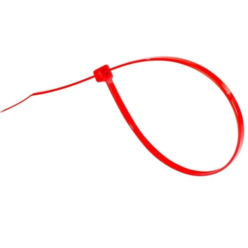Image of GTSE 8 inch Red Zip Ties, 100 Pack, 50lb Strength, UV Resistant Strong Nylon Cable Ties, Self-Locking 8 Inch Tie Wraps