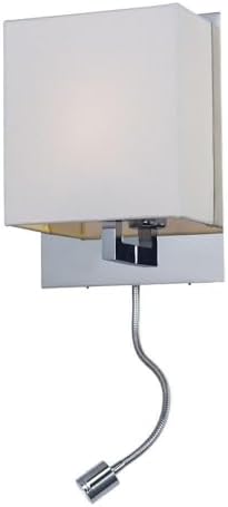 Maxim Hotel - 24 Inch 9W 1 LED Wall Sconce-Polished Chrome Finish-White Shade Color