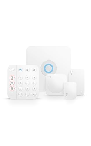 Ring Alarm 5-Piece Kit (newest model), Wireless smart home or business security system, expandable,...