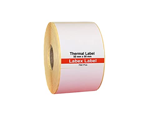 Etiqueta térmica 50x50 mm   1 Rulo / 750 etiquetas   etiqueta de código de barras para impresora térmica directa