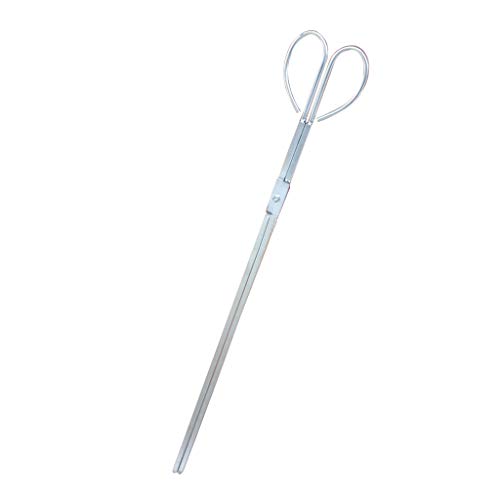Stainless Steel Tongs Coal Clip BBQ Tools Honeycomb Briquette Tongs Firewood Pick up Garbage Clip for Wood Stove Log Grabber,StainlessSteel,68CM