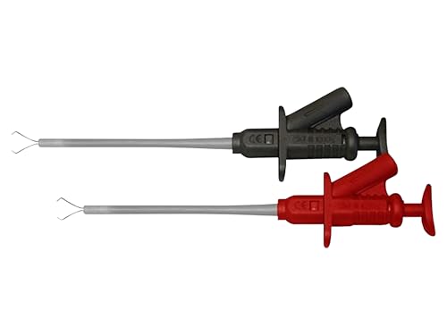 PeakTech P 7010 – Doppelt isolierte 5A Abgreifklemme – Messklemmen mit 4 mm Buchsen – Prüfspitzen für höchste Sicherheit zertifiziert nach EN 61010-031:2008 – CAT II 1000 V, 1 Stück